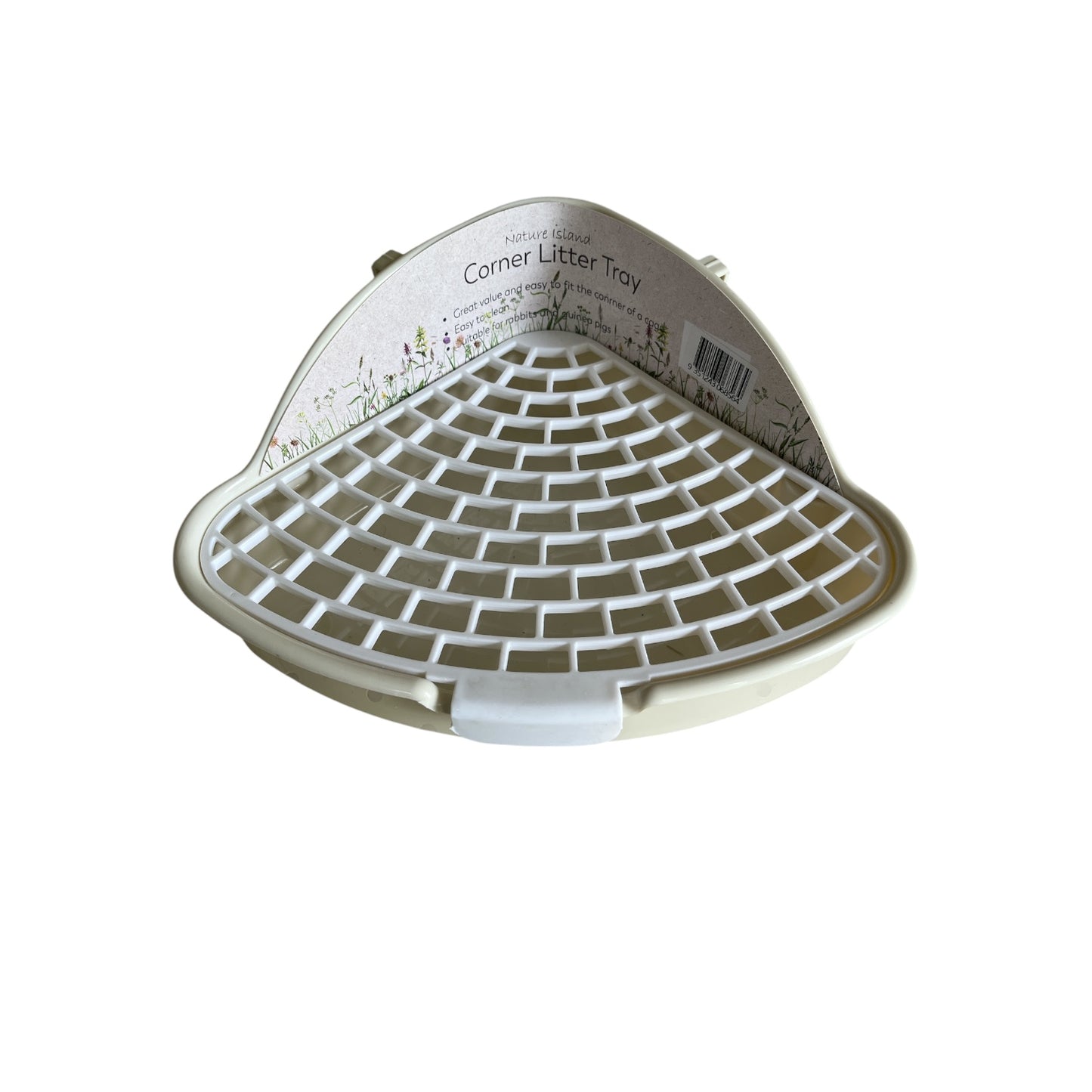 Corner Litter Tray with Grill - 25x18x10cm