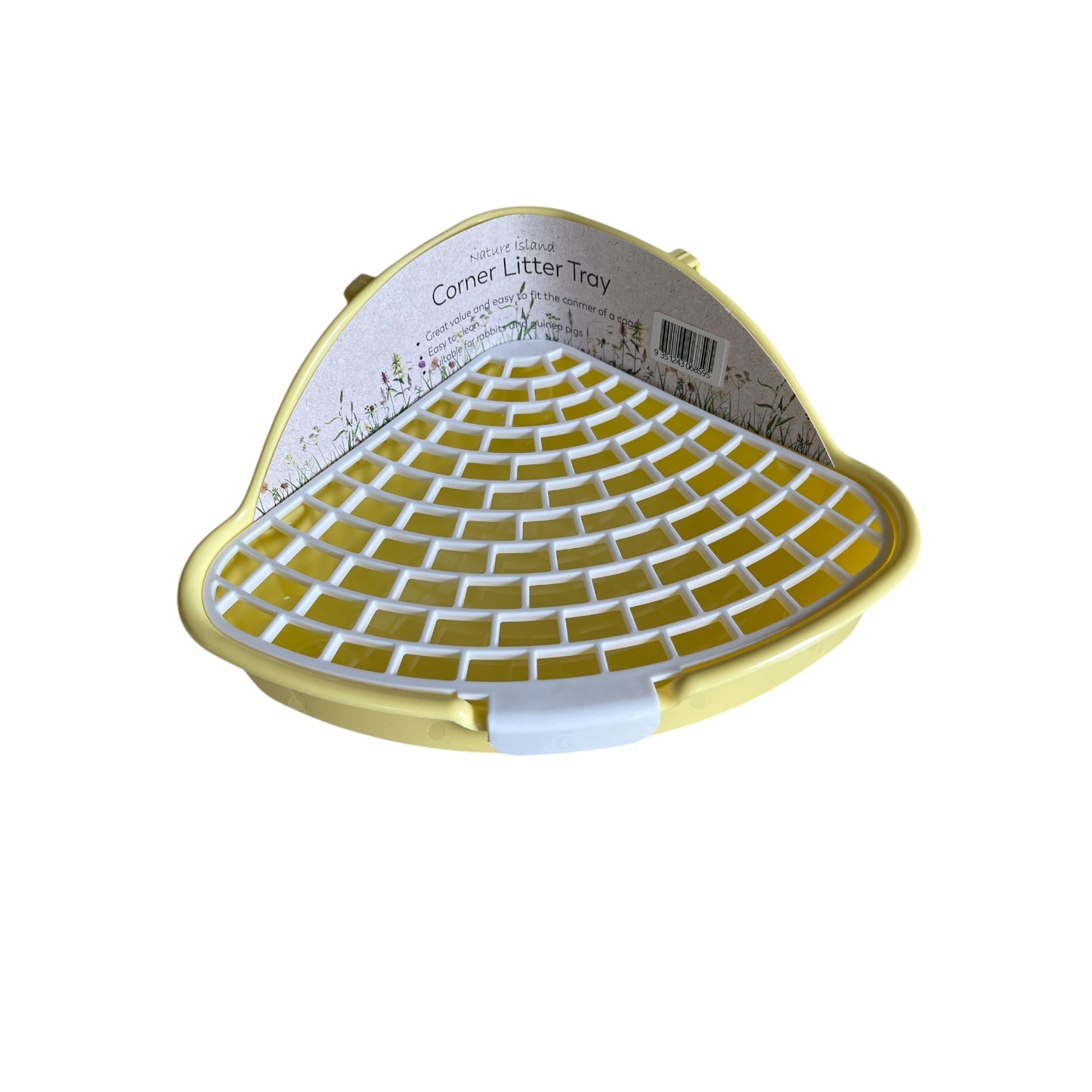 Corner Litter Tray with Grill - 25x18x10cm