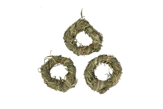 Alfalfa Woven Rings Natural Bunny Treats