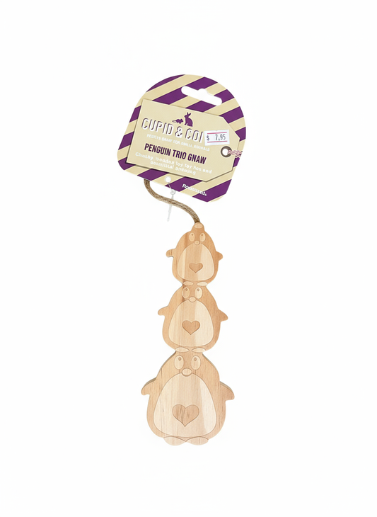 Penguin Trio Gnaw - Kiln-Dried Pine Chew Toy
