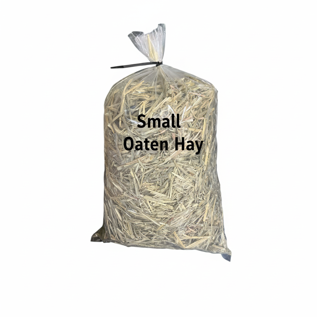 Clean professional small oaten hay bag