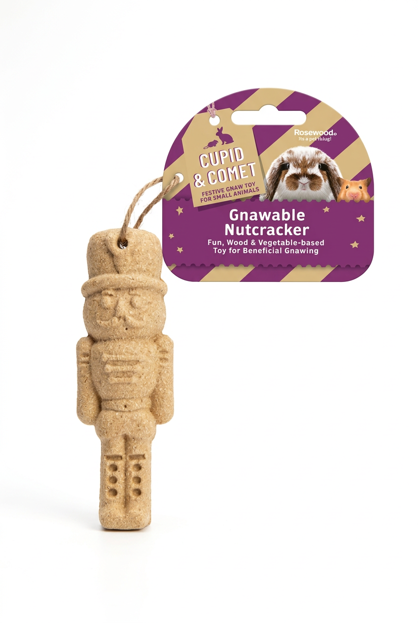 Rosewood Cupid & Comet Gnawable Nutcracker