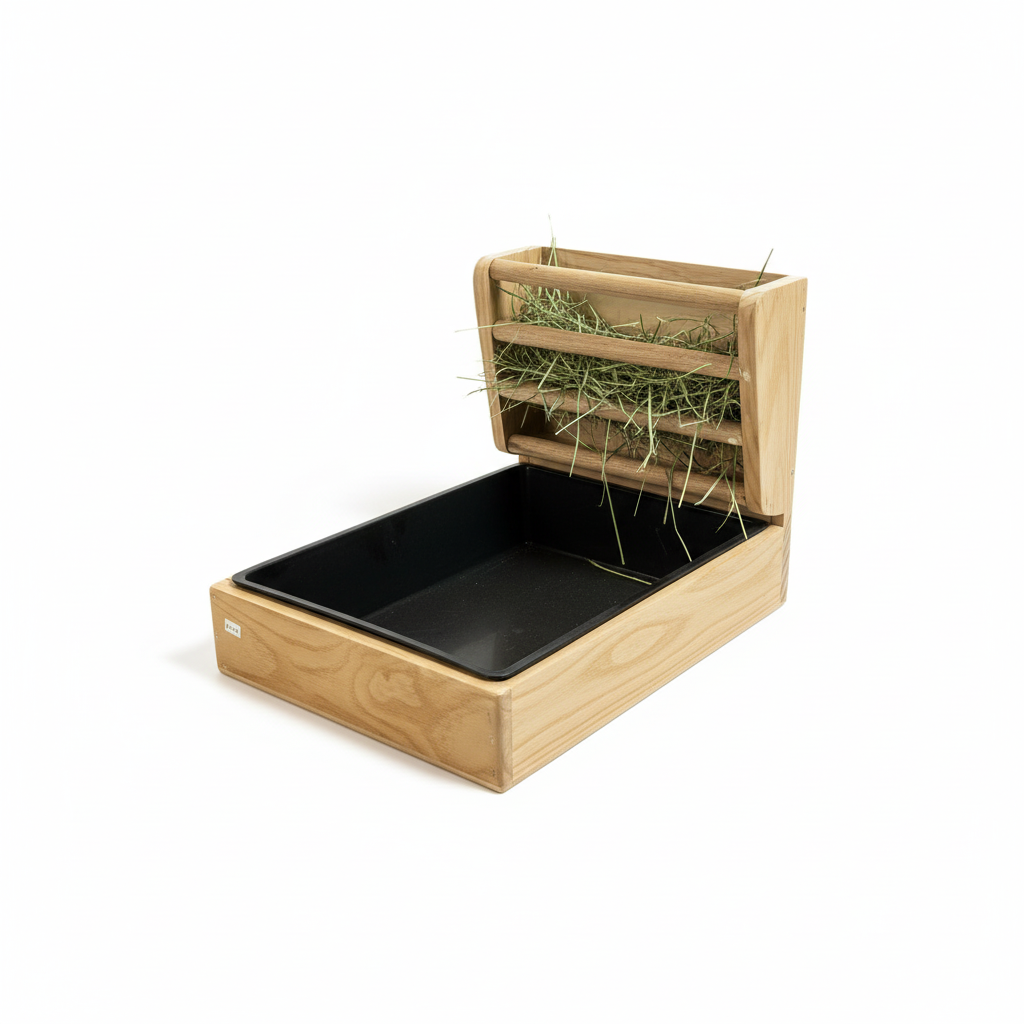 Professional wooden rabbit hay feeder