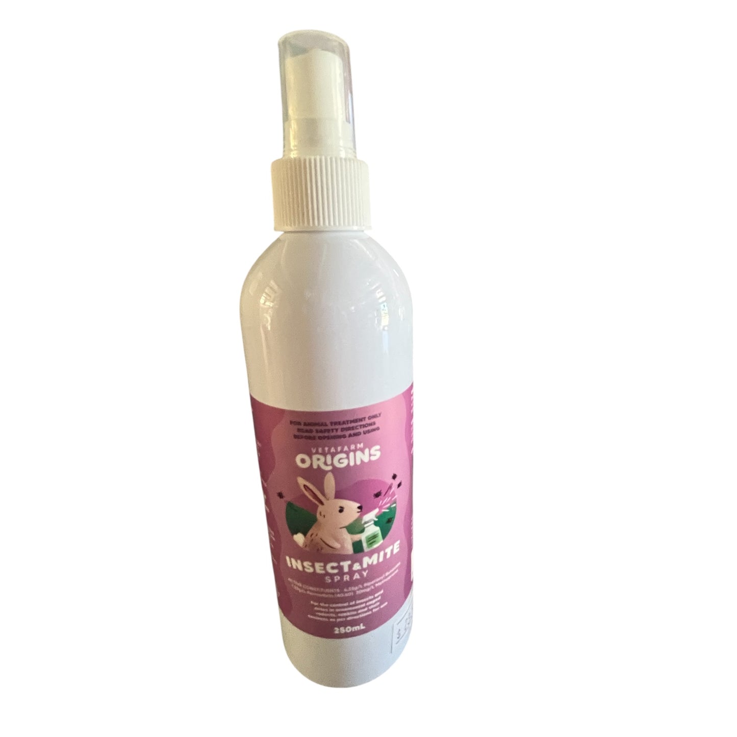 Vetafarm Origins Insectamite Spray 250ml - Natural Mite & Lice Treatment for Rabbits