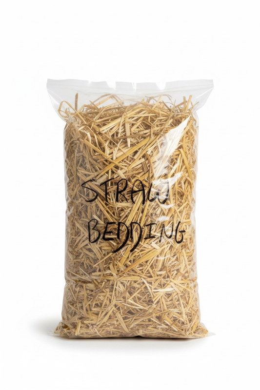 Straw Bedding White Background